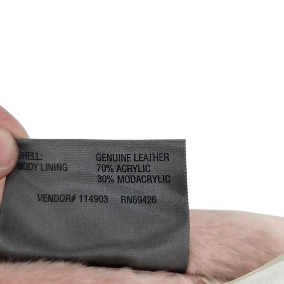 WILSONS LEATHER MAXIMA L-XL PINK GENUINE LEATHER FAUX FUR LINED PONCHO - Picture 5 of 10